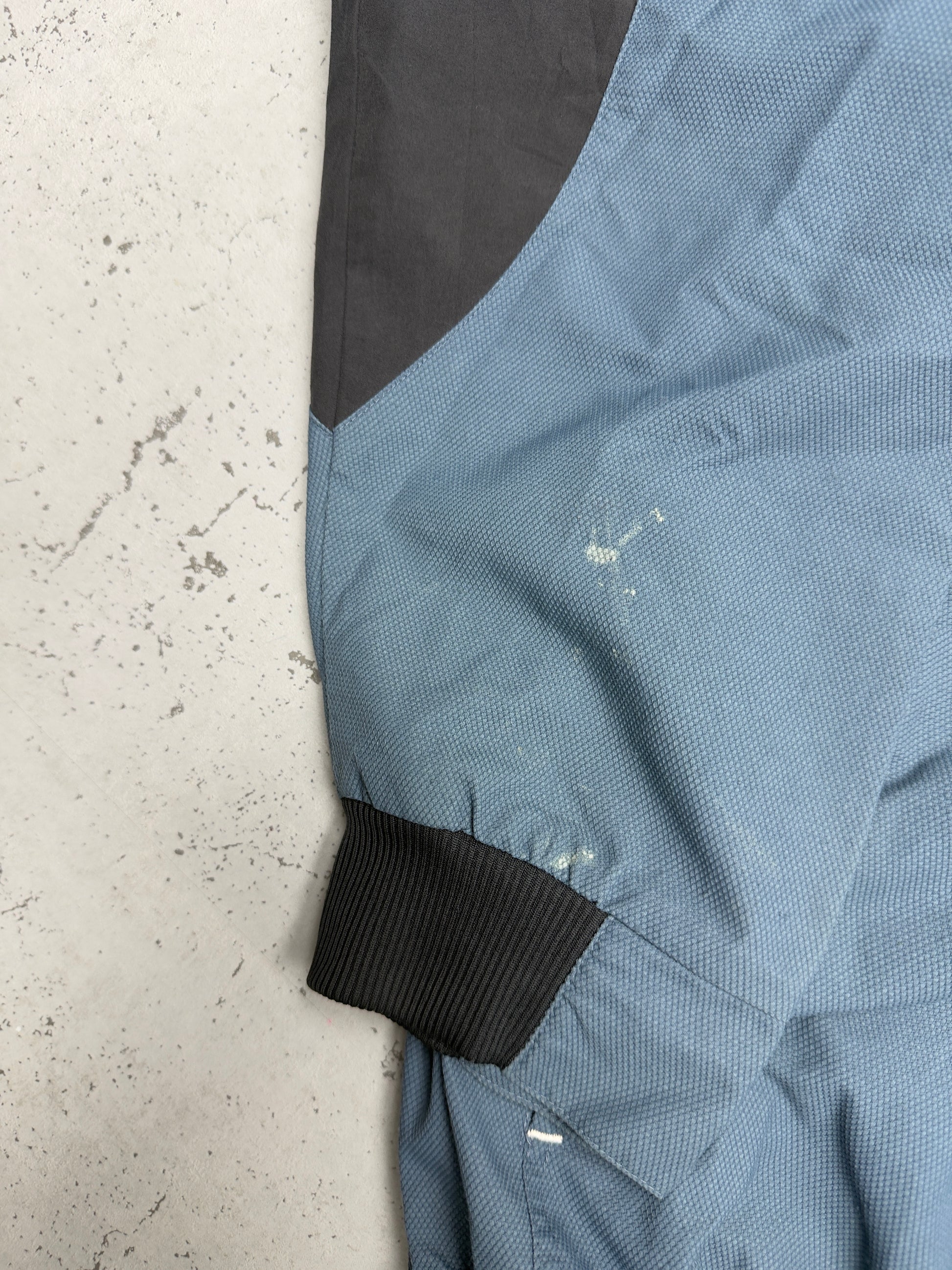Adidas Trainingsjacke Blaugrau Rückenansicht flach