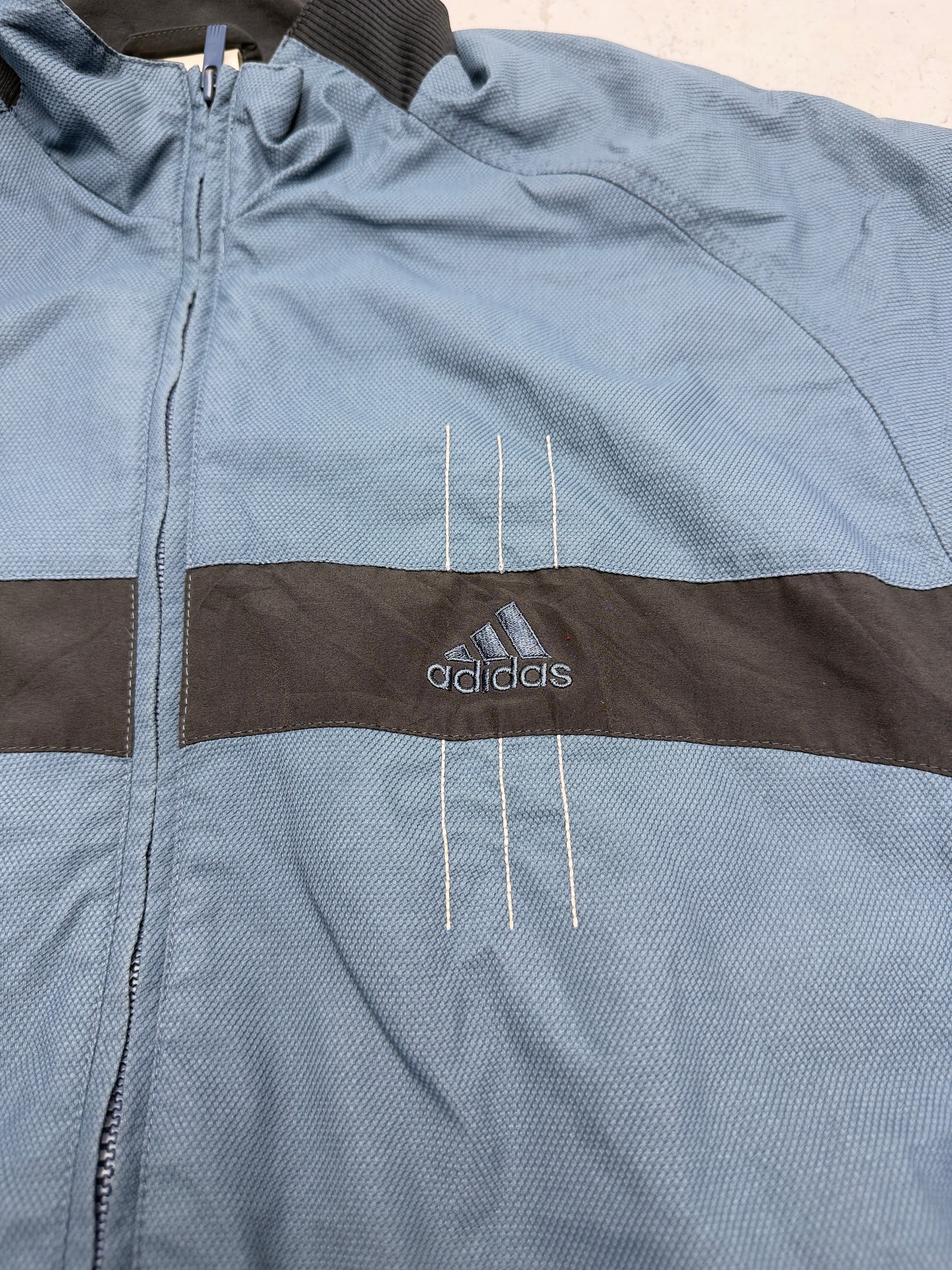 Adidas Trainingsjacke Blaugrau Logo Detail