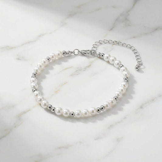 Perlen Armband mit Silber Details Bracelet Y2K