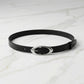 "Ellipse" Streetwear koreanischer schwarzer Gürtel mit Silber ovaler Schnalle Belt Y2K