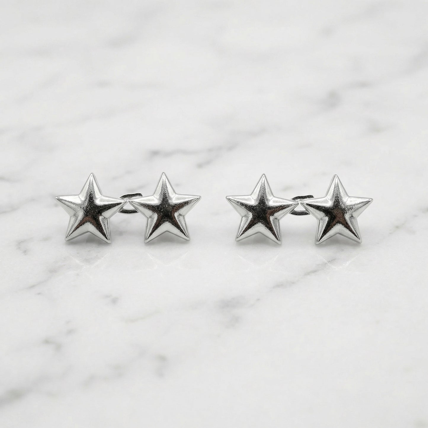 "StarClip" Gürtel Clips Silber Streetwear Belt Ersatz Croppen Stern Design Silber Gold