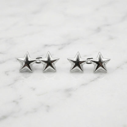 "StarClip" Gürtel Clips Silber Streetwear Belt Ersatz Croppen Stern Design Silber Gold
