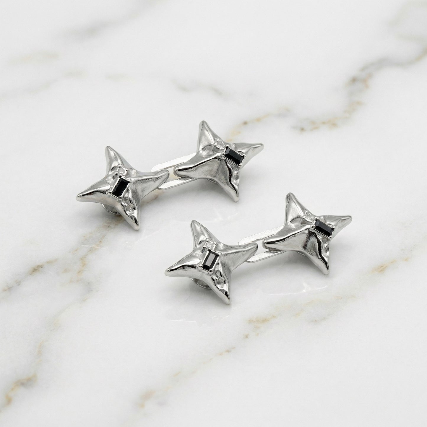 "StarLock" Streetwear silber Clips zum enger Stellen & croppen Gürtel Ersatz Y2K