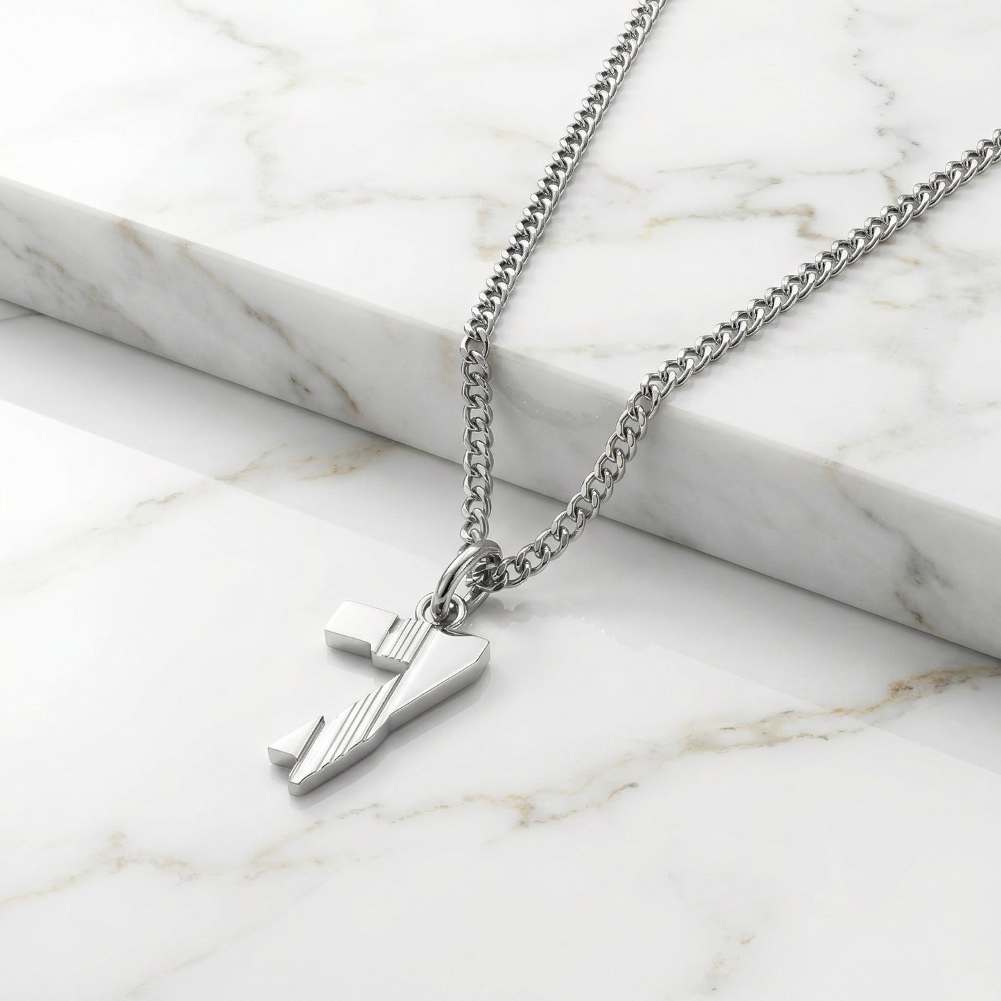 "The 7" Streetwear Necklace silber Halskette mit 7 Anhänger Y2K