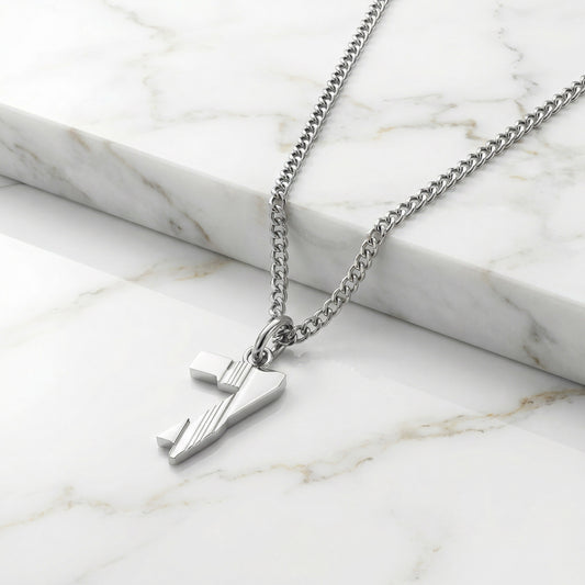 "The 7" Streetwear Necklace silber Halskette mit 7 Anhänger Y2K