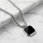 "Gem Stone" Streetwear silber Halskette mit Schmuckstein Gem Necklace grün weiß schwarz