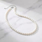 Surfer Style Perlen Halskette mit flachen Perlen Boho Style Necklace