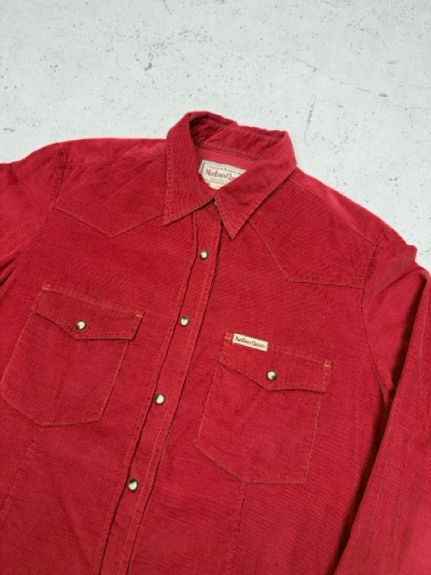 Marlboro Classics vintage Langarm Hemd Cort Velour Jacke workwear XL