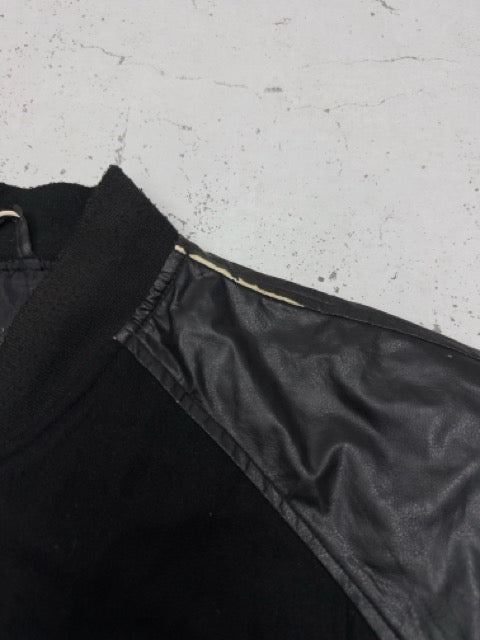 Steve & Barrys vintage Chief Collegejacke Lederjacke Bomberjacke schwarz M
