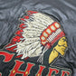 Steve & Barrys vintage Chief Collegejacke Lederjacke Bomberjacke schwarz M