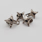 „Starlock Clips“ – 4x Kleidungsclips zum Jeans enger machen | Silber Sterne | Y2K Accessoire