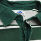 Adidas Vintage Rugby Poloshirt in Grau/Grün, Logo-Detail
