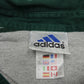 Adidas Vintage Rugby Poloshirt in Grau/Grün, Etikett