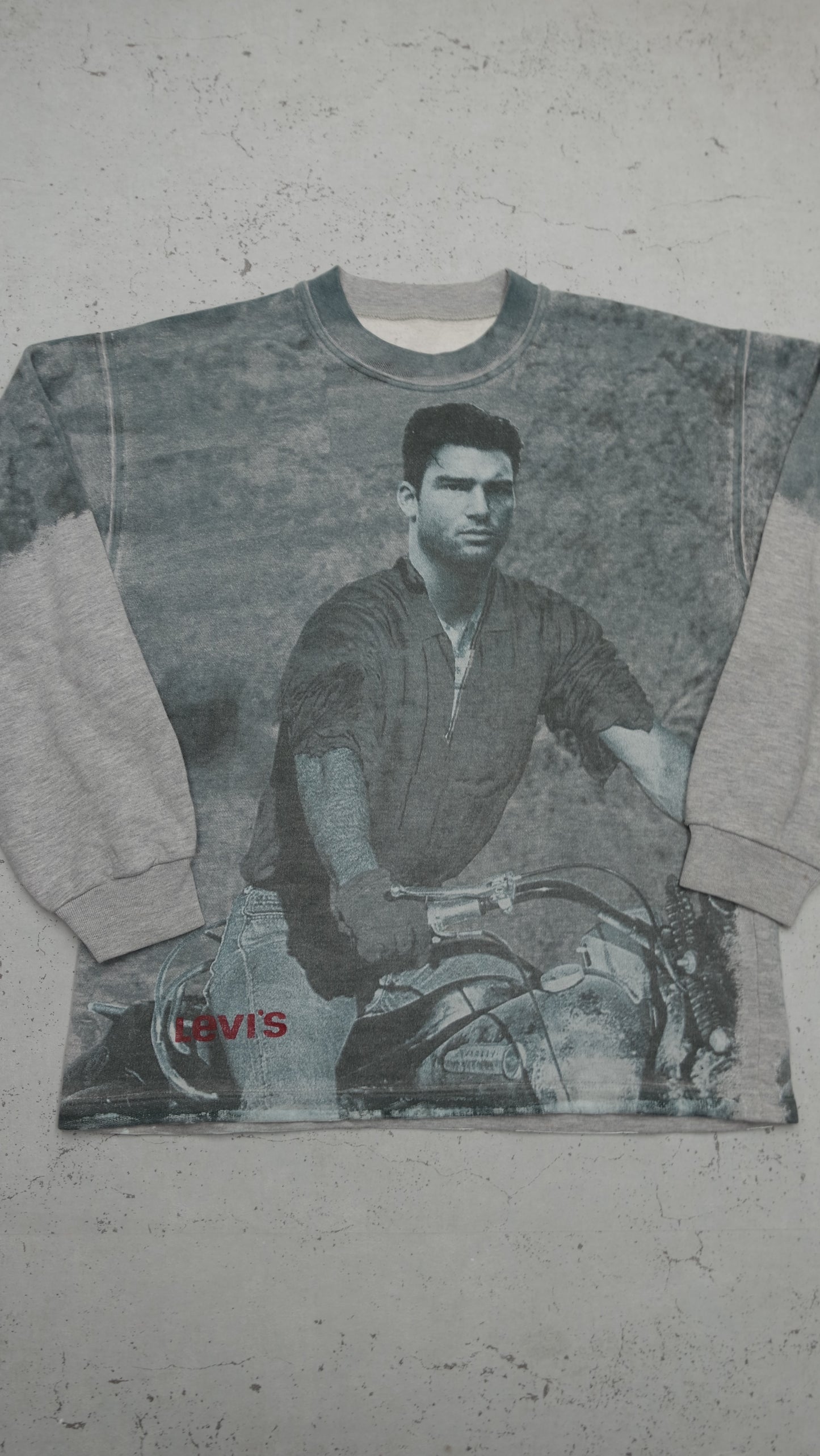 Levi's Vintage Foto-Print Sweatshirt in Grau, Vorderseite