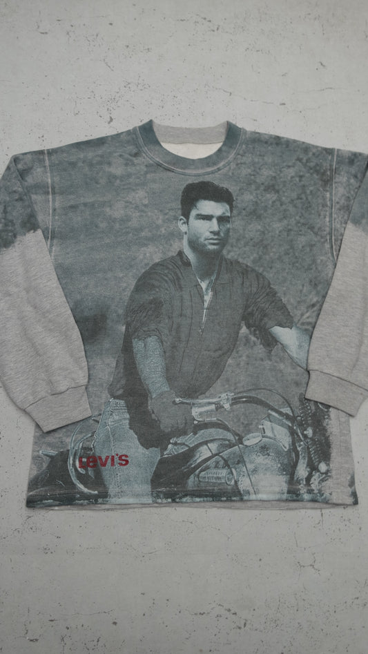 Levi's Vintage Foto-Print Sweatshirt in Grau, Vorderseite