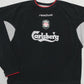 Reebok Liverpool FC Carlsberg Vintage Sweatshirt in Schwarz, Vorderseite