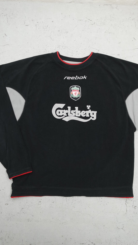 Reebok Liverpool FC Carlsberg Vintage Sweatshirt in Schwarz, Vorderseite