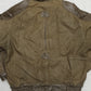 Vintage Lederjacke in Braun-Oliv, Größe 50, Rückseite