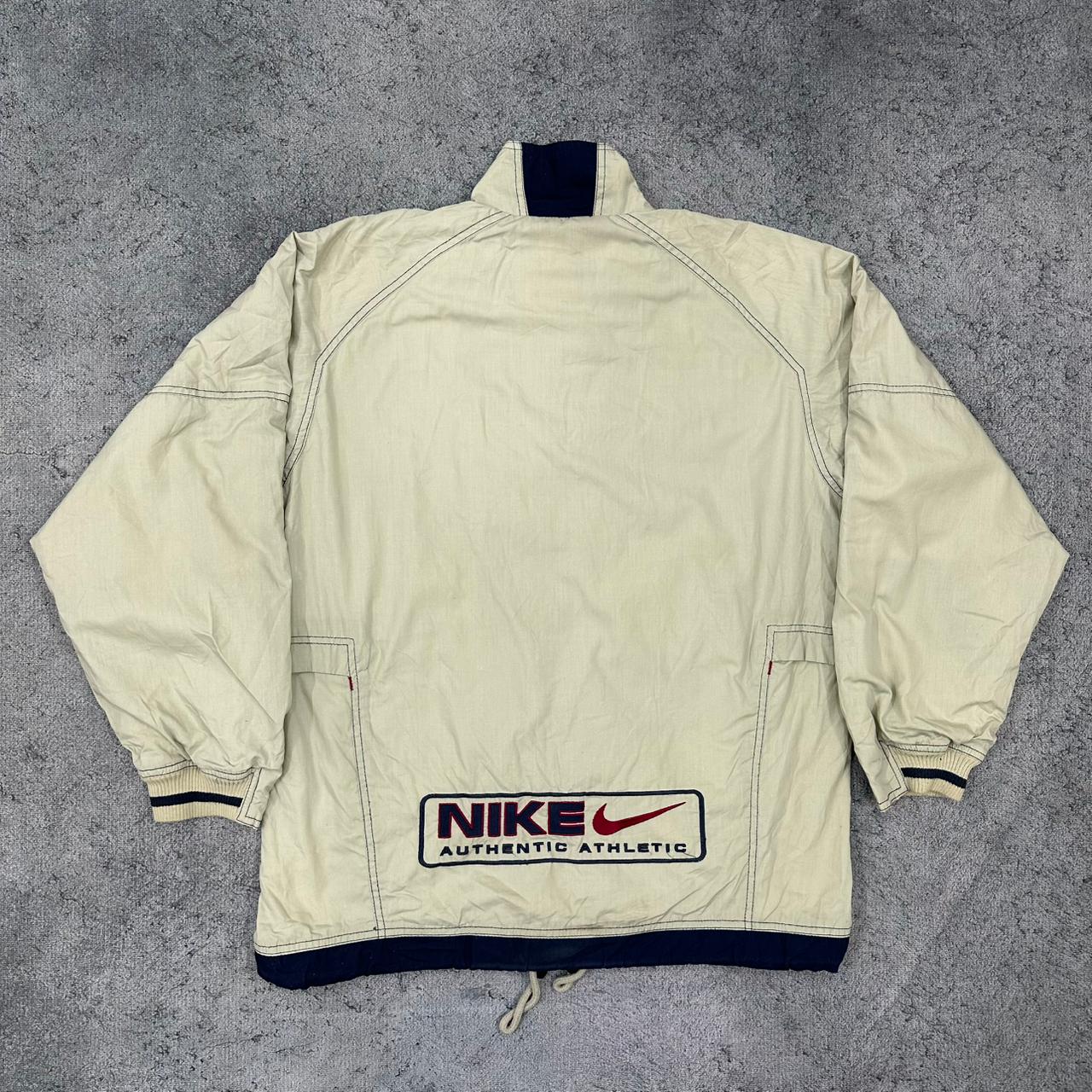 Nike vintage big Logo Windbreaker Trackjacket Jacke creme S