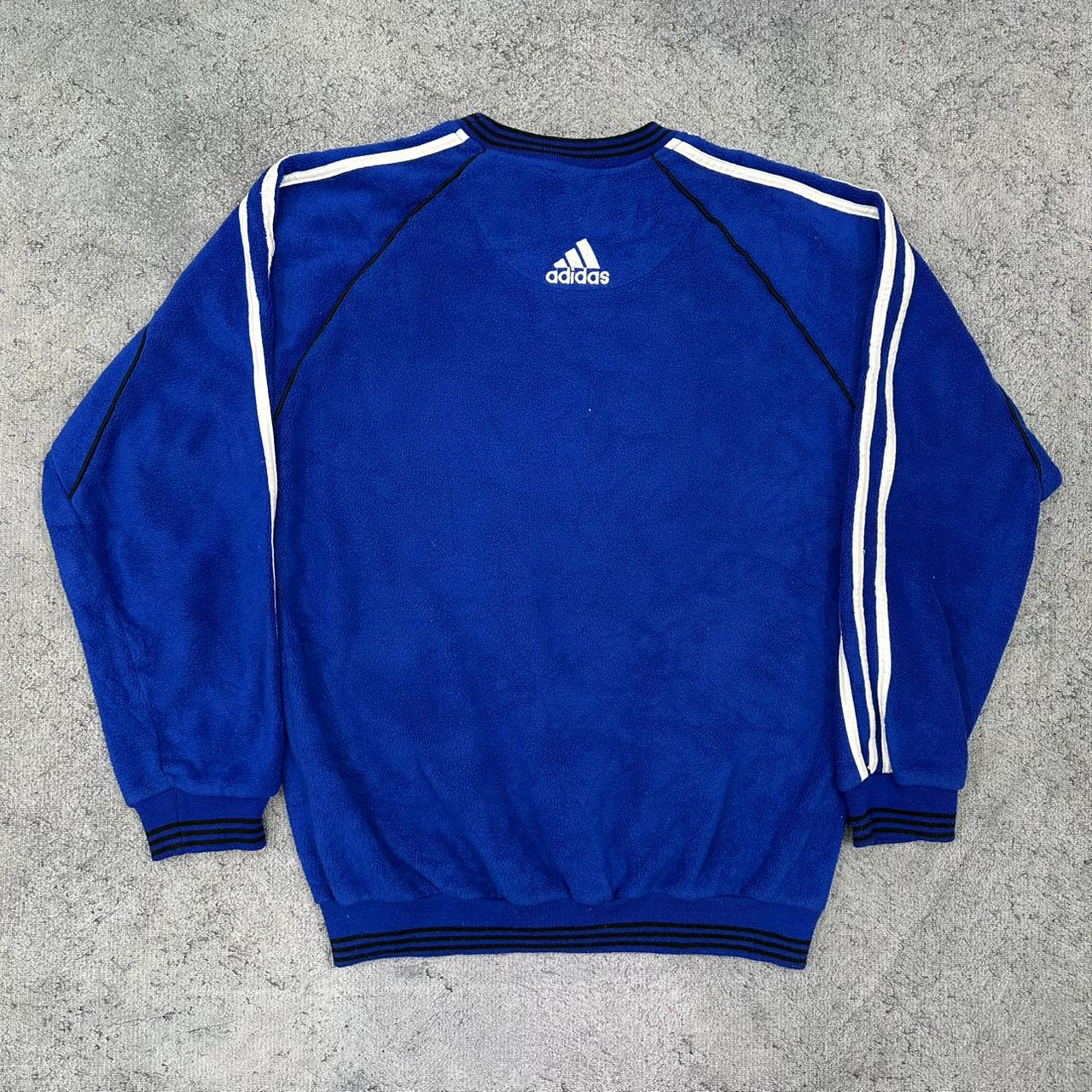 Adidas vintage Fleece Sweatshirt Sweater blau L