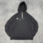 Adidas small Logo Hoodie Pullover schwarz L