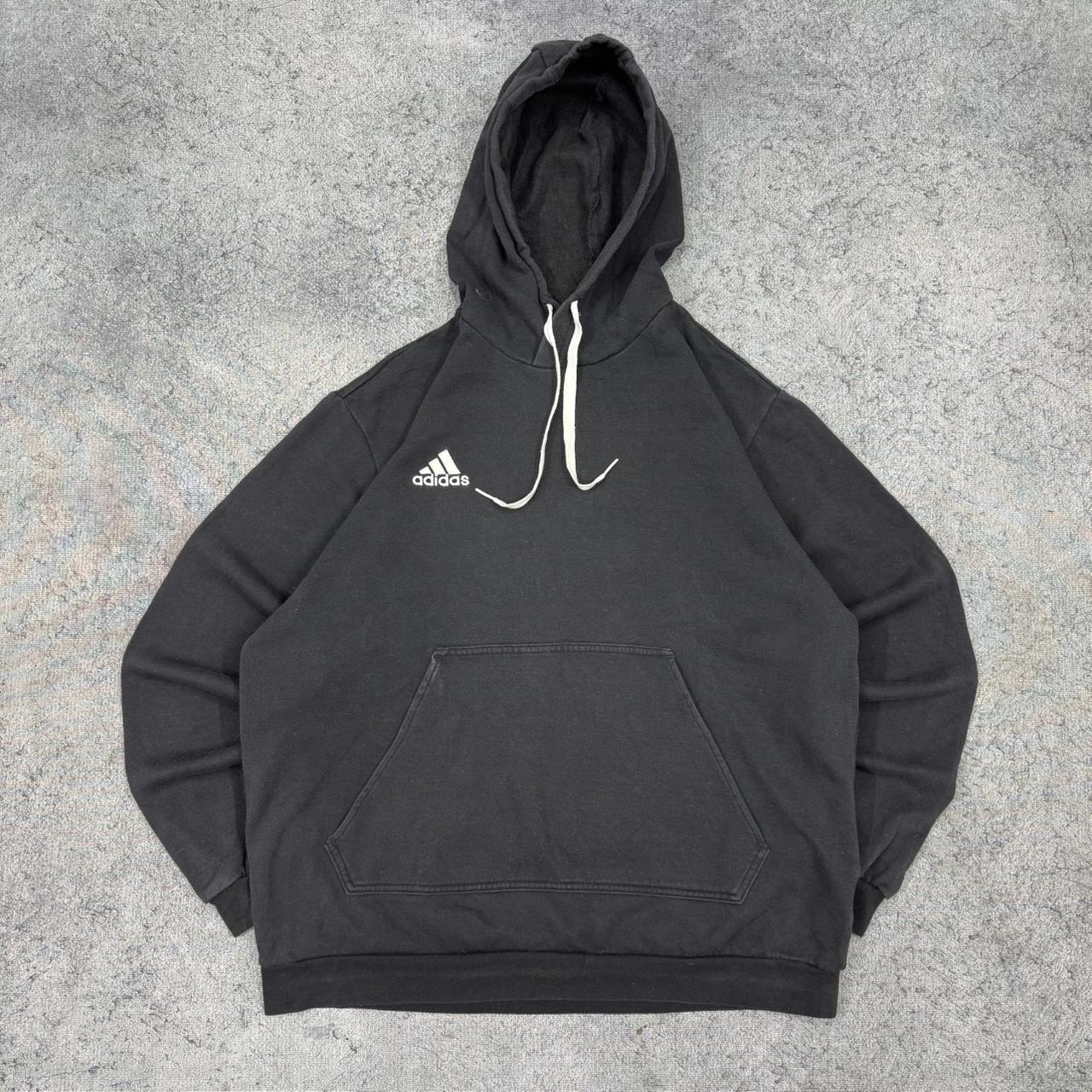 Adidas small Logo Hoodie Pullover schwarz L