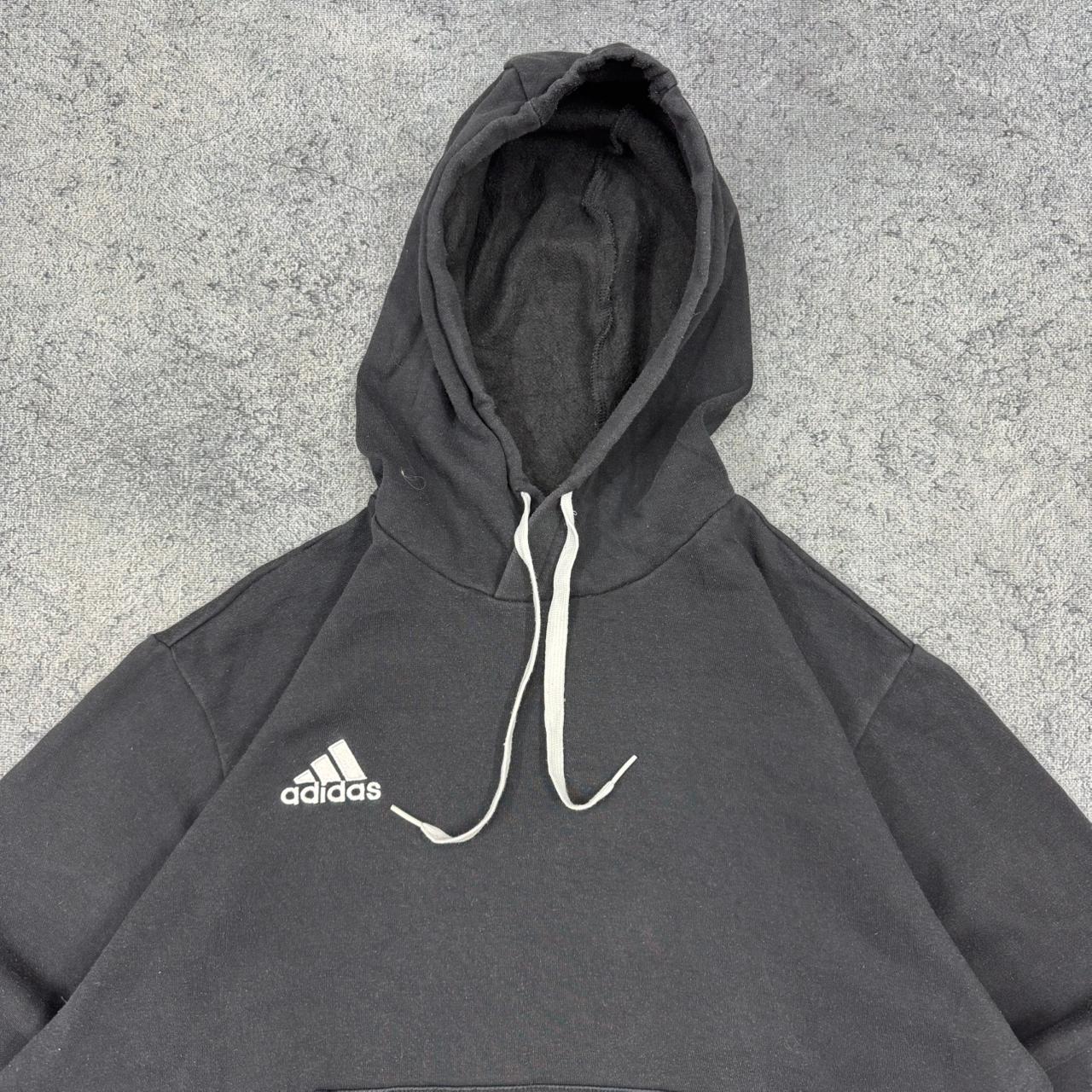 Adidas small Logo Hoodie Pullover schwarz L