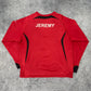 Nike vintage Football Sweatshirt Active Crewneck rot M