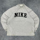 Nike vintage big Logo embroidery Sweatshirt Crewneck grau M