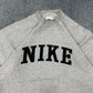 Nike vintage big Logo embroidery Sweatshirt Crewneck grau M