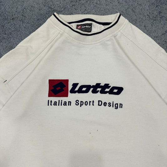 Lotto vintage Sweatshirt Crewneck weiß L