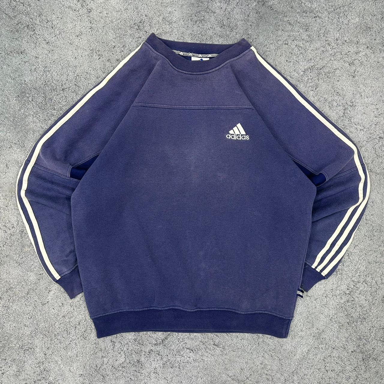 Adidas oversized vintage Sweatshirt Crewneck blau M