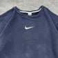 Nike vintage big Logo swoosh Sweatshirt Crewneck blau XXL