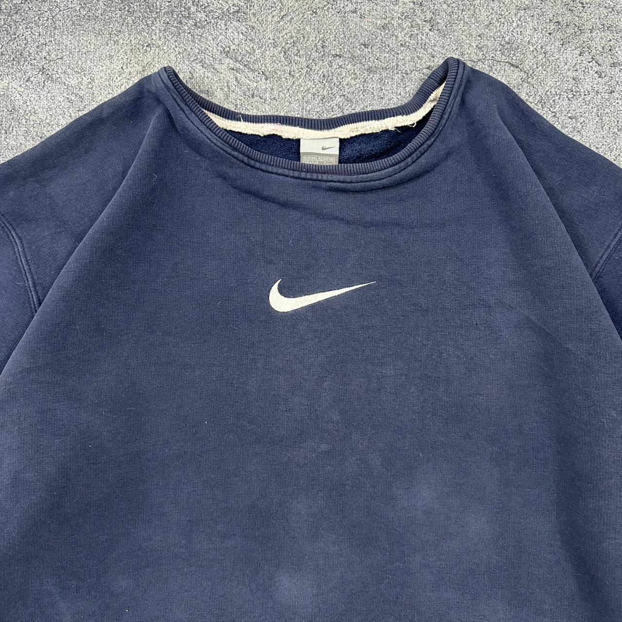 Nike vintage big Logo swoosh Sweatshirt Crewneck blau XXL