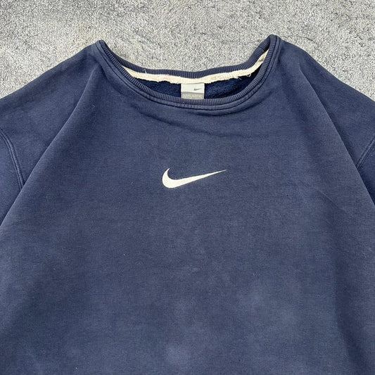 Nike vintage big Logo swoosh Sweatshirt Crewneck blau XXL