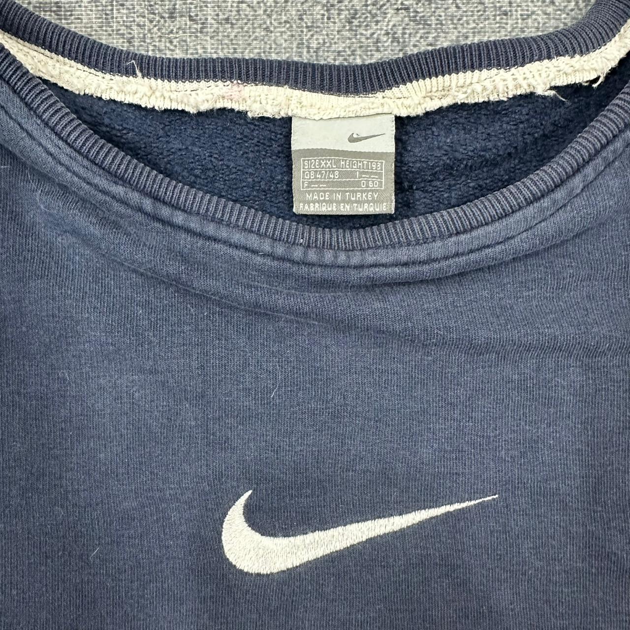 Nike vintage big Logo swoosh Sweatshirt Crewneck blau XXL