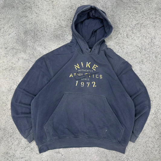 Nike vintage big Logo Hoodie Pullover blau M