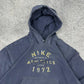 Nike vintage big Logo Hoodie Pullover blau M