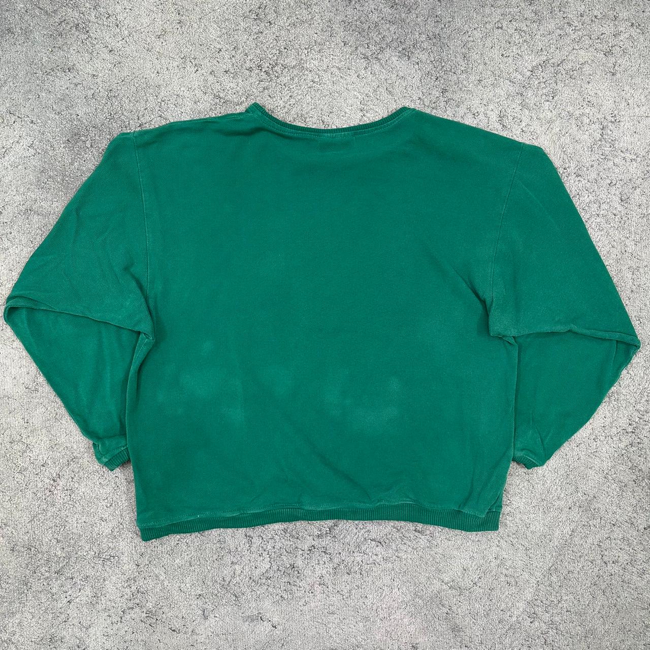 Lacoste vintage 90s big Logo Sweatshirt Knitwear grün S