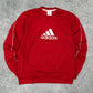 Adidas vintage big Logo Sweatshirt Crewneck rot M