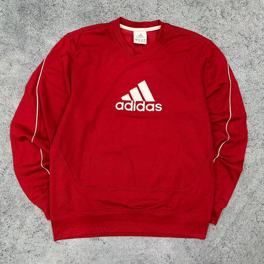 Adidas vintage big Logo Sweatshirt Crewneck rot M