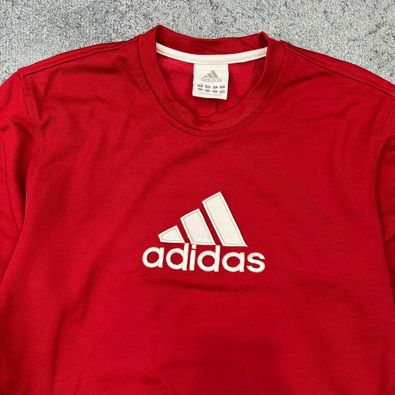 Adidas vintage big Logo Sweatshirt Crewneck rot M