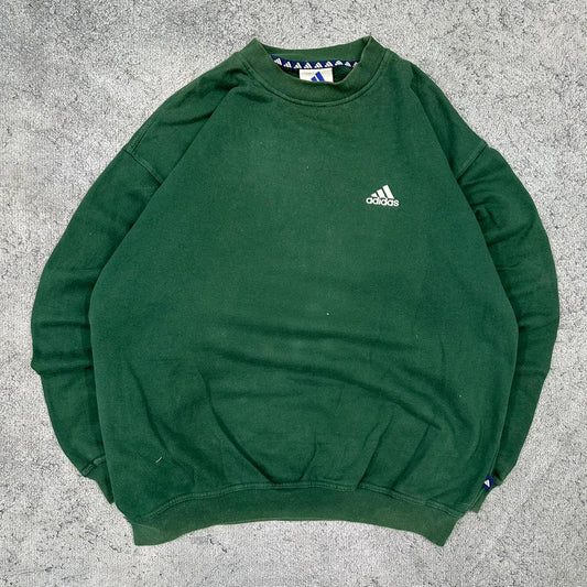 Adidas vintage Sweatshirt Crewneck grün M