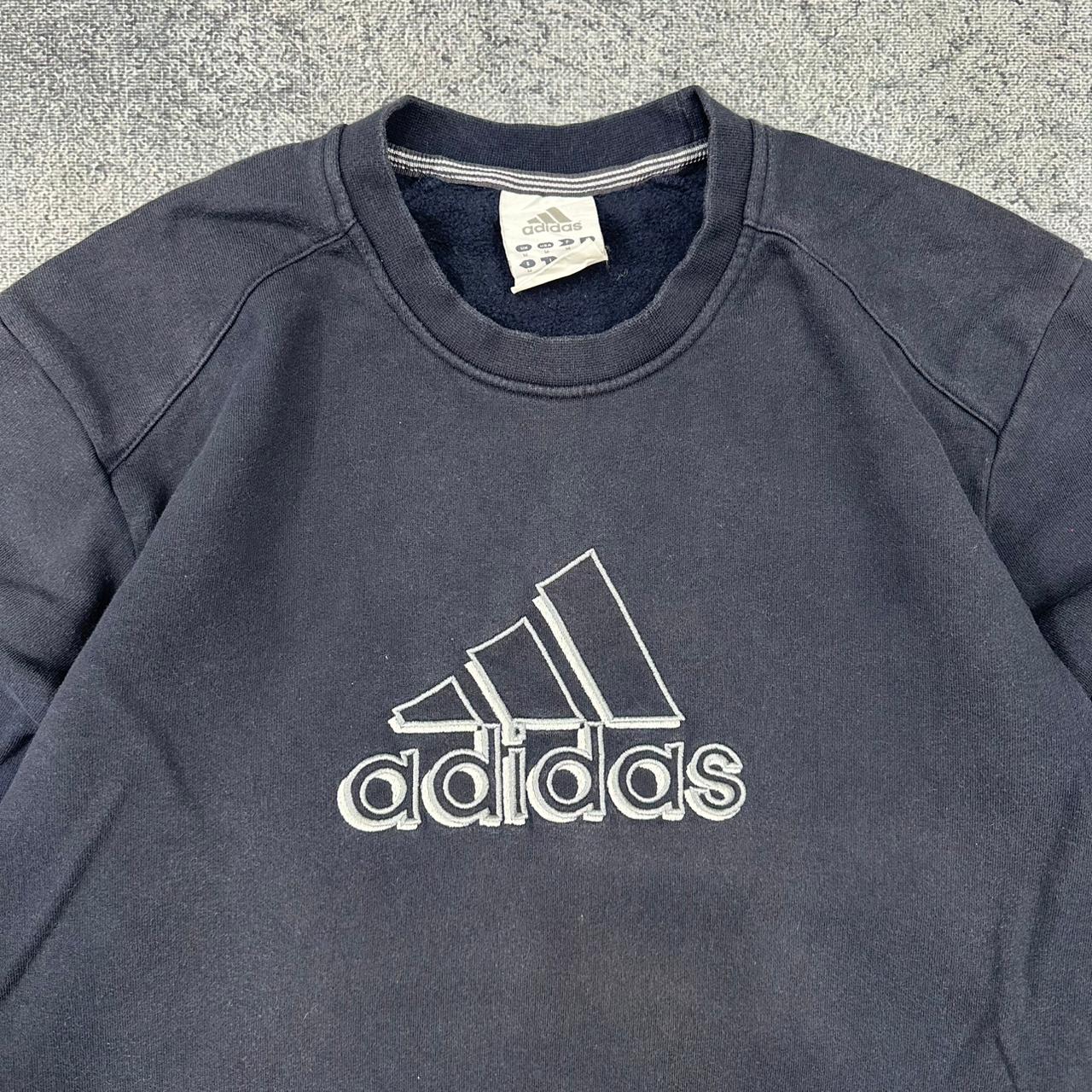 Adidas vintage big logo Sweatshirt Crewneck blau M