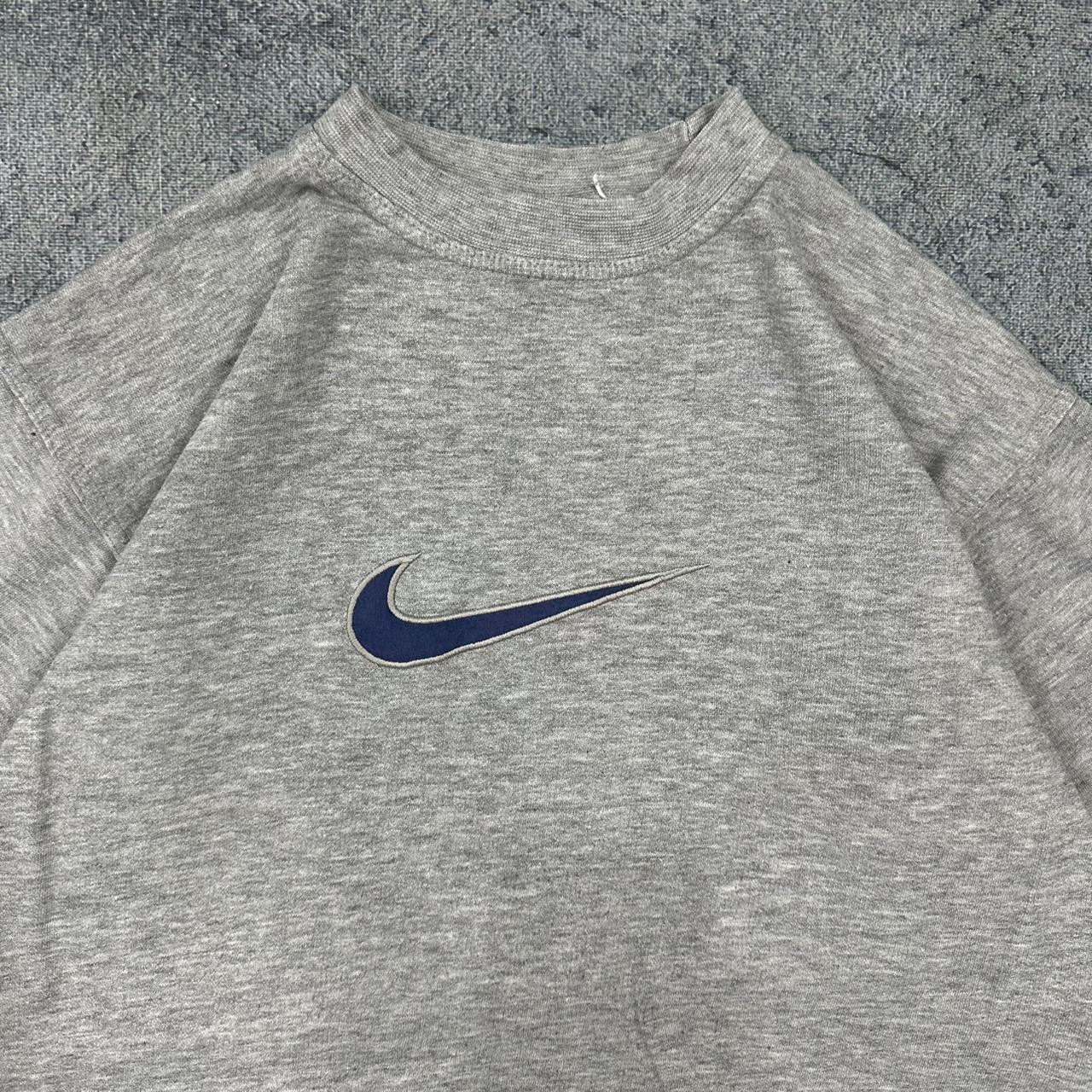 Nike vintage big center Swoosh Sweatshirt Crewneck grau S