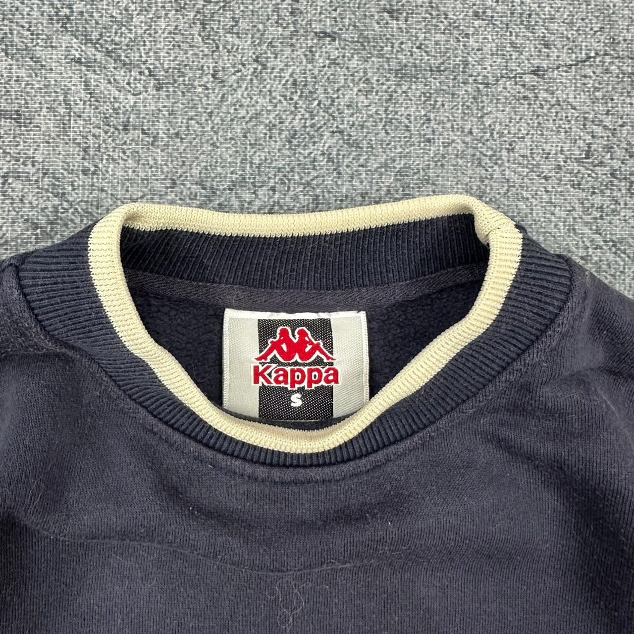 Kappa vintage big Logo embroidery Sweatshirt Crewneck blau S