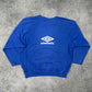 Umbro vintage big logo Sweatshirt Sweater blau L