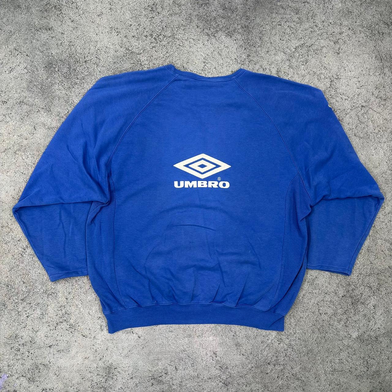 Umbro vintage big logo Sweatshirt Sweater blau L