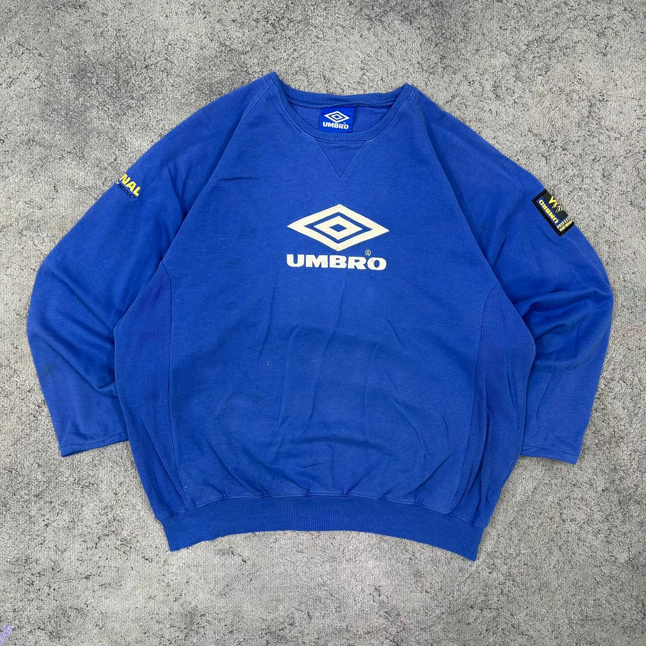 Umbro vintage big logo Sweatshirt Sweater blau L