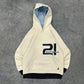 Adidas vintage 21 Hoodie Pullover weiß XS